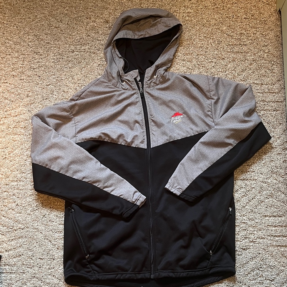 Holloway Men's Large Pizza Hut Employee Hooded Windbreaker Jacket